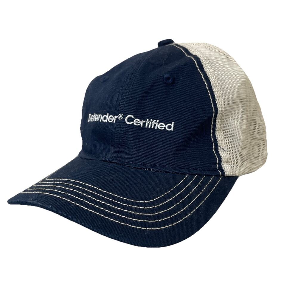 Defender Certified Baseball Hat Cap Adjustable Navy Blue White Land Cruiser